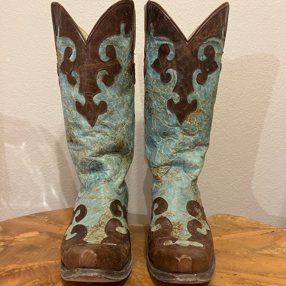 LANE Leather Cowboy Boots- 7.5